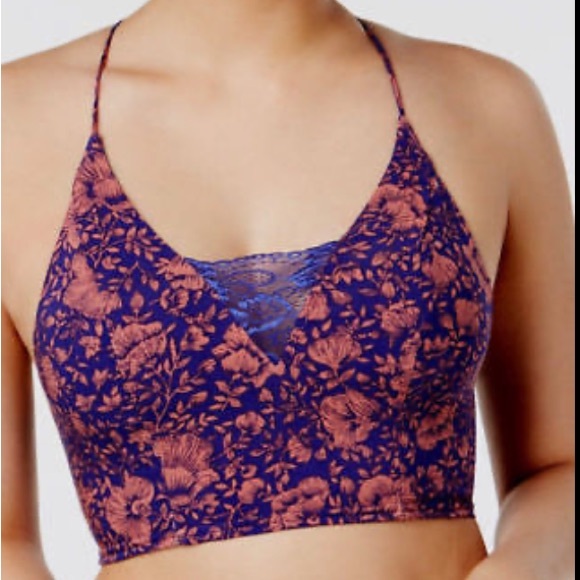 🐲💙 Free People Intimately Century Lace- Contrast Brami Bralette - Picture 1 of 6